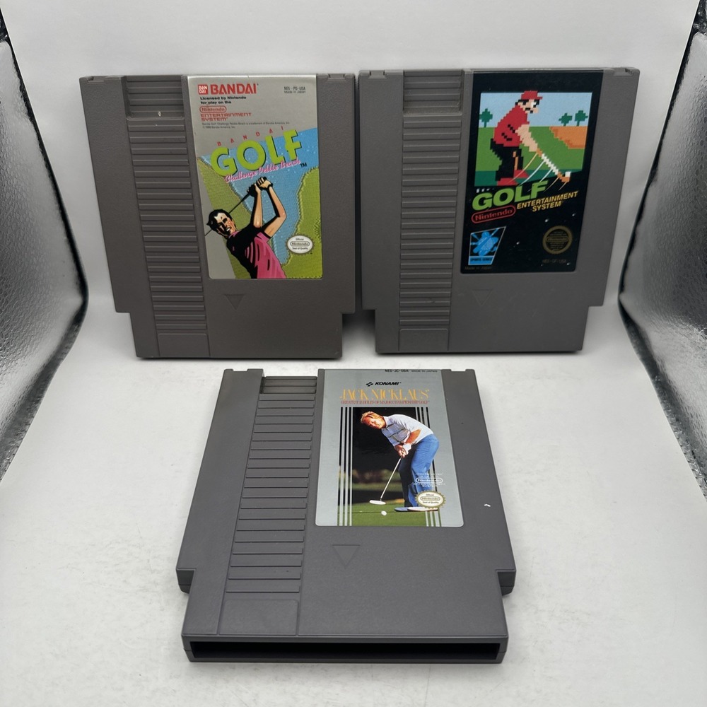 Golf NES BANDAI Jack Nicklaus KONAMI Nintendo NES Games LOT Bundle